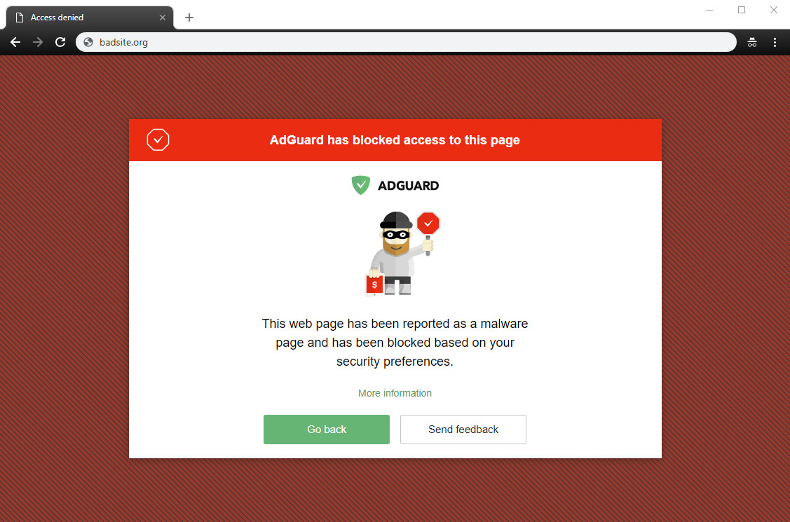 Web page blocked. Adguard Home. Access denied Page. Blocked access. To access.