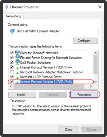 Configuración DNS de Windows