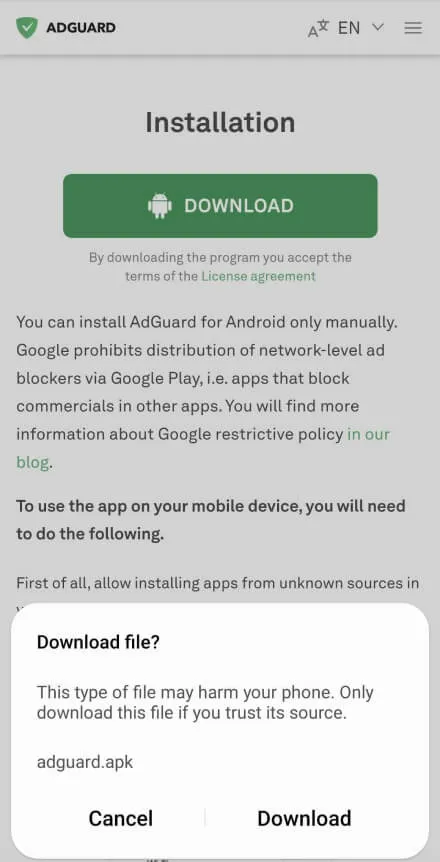 adguard google tv